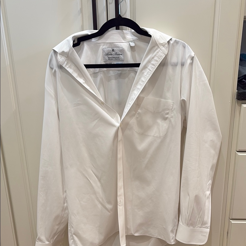 Brooks Brothers White Dress Shirt Classic Design